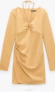 Zara draped dress with jewel strap